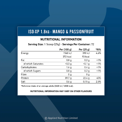 Applied Nutrition Iso XP Whey Isolate (72 Serving)