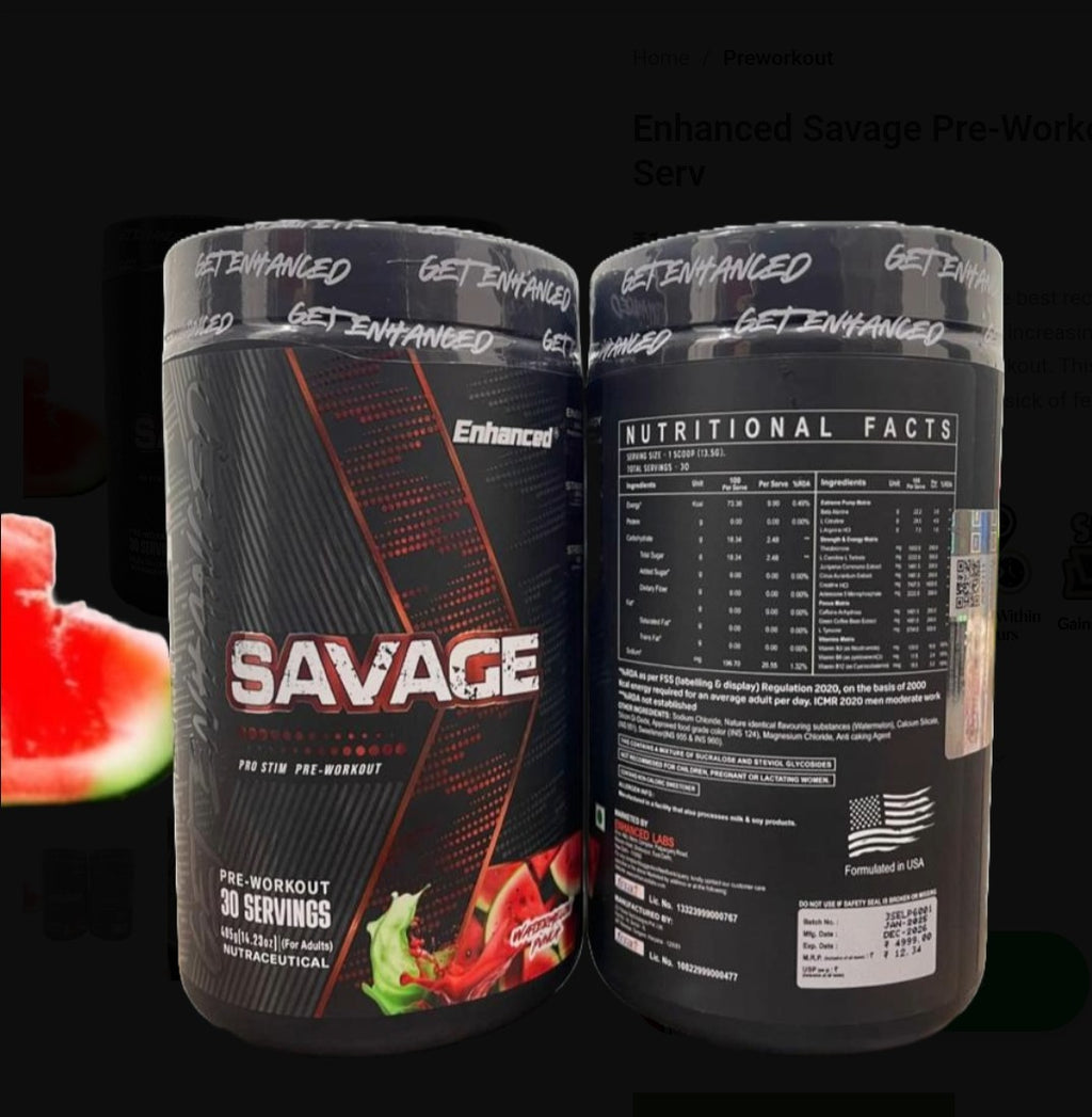 Enhanced Savage Pre Workout (30 Serving)